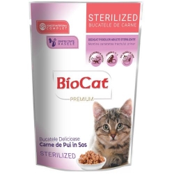 BIOCAT STERILIZED SASZETKA Z KURCZAKIEM 100g